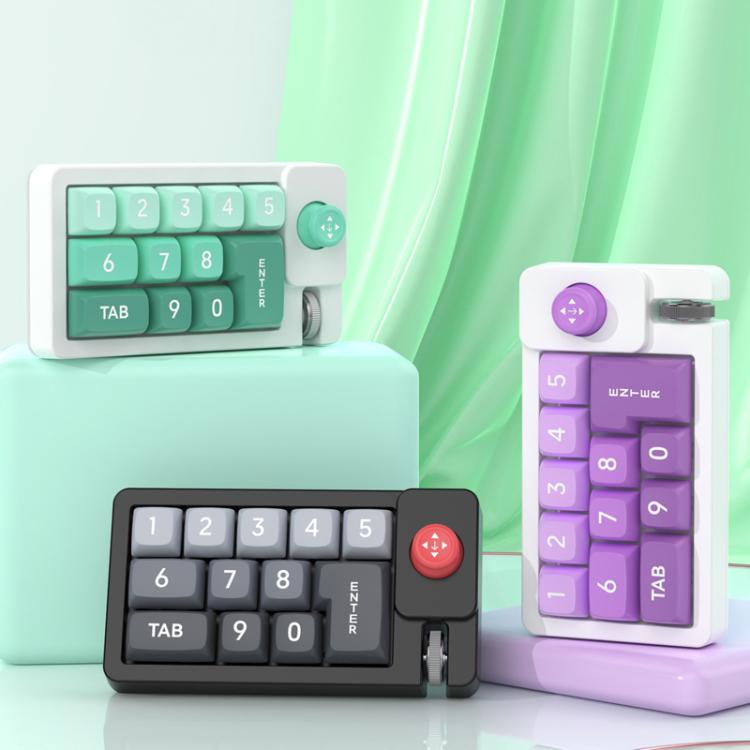 MKESPN K810 Joystick RGB Backlight Hot Swap Macro Customized Wired Mechanical Gaming Keyboard(Pink Purple) - Mini Keyboard by MKESPN | Online Shopping UK | buy2fix