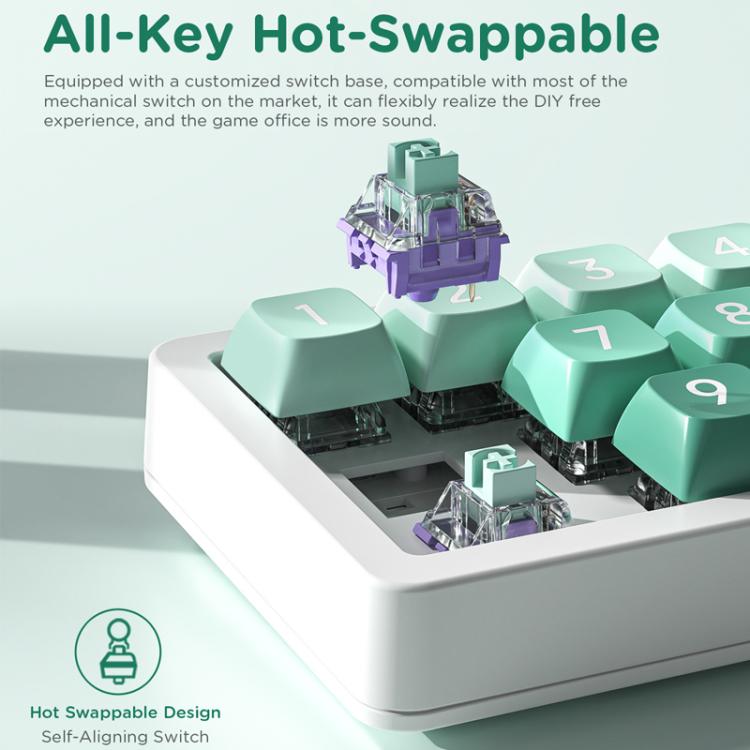 MKESPN K810 Joystick RGB Backlight Hot Swap Macro Customized Wired Mechanical Gaming Keyboard(Green) - Mini Keyboard by MKESPN | Online Shopping UK | buy2fix