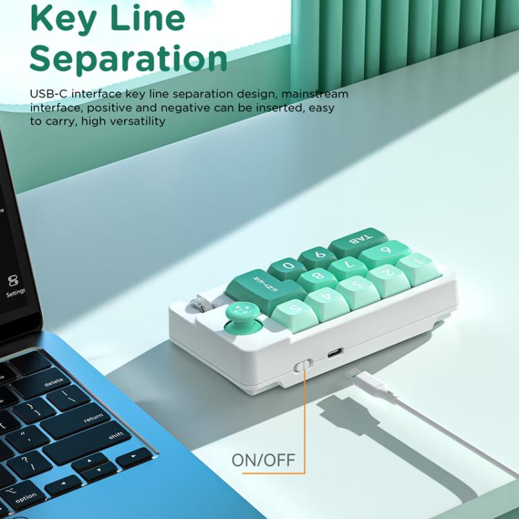 MKESPN K810 Joystick RGB Backlight Hot Swap Macro Customized Wired Mechanical Gaming Keyboard(Green) - Mini Keyboard by MKESPN | Online Shopping UK | buy2fix