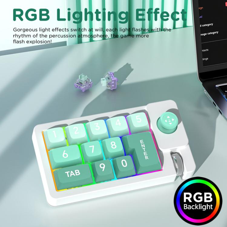 MKESPN K810 Joystick RGB Backlight Hot Swap Macro Customized Wired Mechanical Gaming Keyboard(Green) - Mini Keyboard by MKESPN | Online Shopping UK | buy2fix