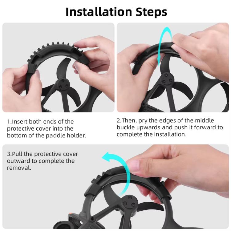 For DJI Avata 2 BRDRC 4pcs Paddle Protection Bumper Rings(Black) - Cases & Bags by BRDRC | Online Shopping UK | buy2fix