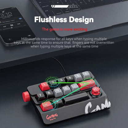 MKESPN RGB Hot Swap Wired Mechanical Keyboard Rocker Knob Programming Macro Custom Gaming Keyboard(khaki) - Mini Keyboard by MKESPN | Online Shopping UK | buy2fix