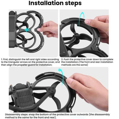 For DJI Avata 2 BRDRC Integrated Paddle Protector One-piece Bumper Ring(Black) - Cases & Bags by BRDRC | Online Shopping UK | buy2fix