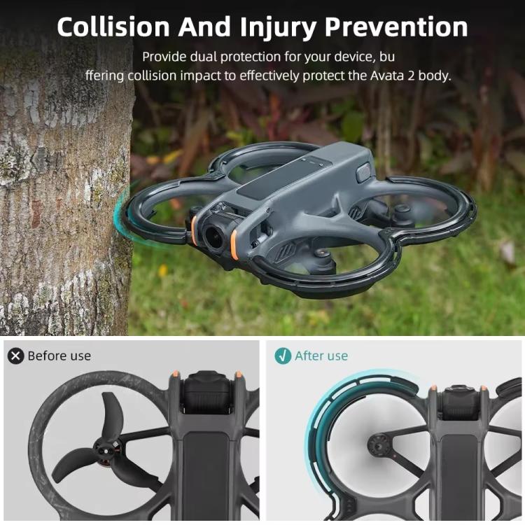 For DJI Avata 2 BRDRC Integrated Paddle Protector One-piece Bumper Ring(Green) - Cases & Bags by BRDRC | Online Shopping UK | buy2fix