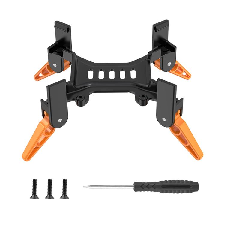 For DJI Avata 2 BRDRC Folding Height Enhanced Landing Gear Gimbal Protective Kickstand(Black Orange) - Mount & Holder by BRDRC | Online Shopping UK | buy2fix