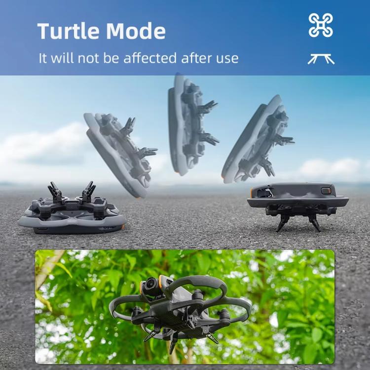 For DJI Avata 2 BRDRC Folding Height Enhanced Landing Gear Gimbal Protective Kickstand(Black) - Mount & Holder by BRDRC | Online Shopping UK | buy2fix