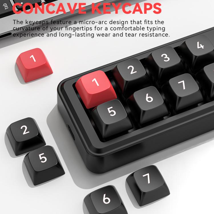 MKESPN 8-Key Wired Hot-Swappable Macro Definition Gaming Mechanical Keyboard With Knob(Black) - Mini Keyboard by MKESPN | Online Shopping UK | buy2fix