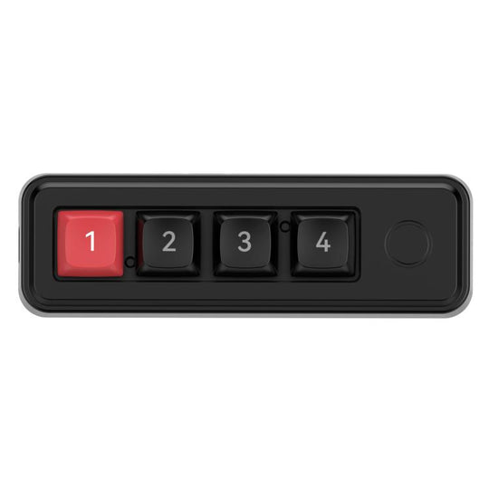 MKESPN 4-Key Macro Programmable Mechanical Gaming Keyboard With Dual USB-C Ports Hot-Swappable RGB Backlit 816B Black