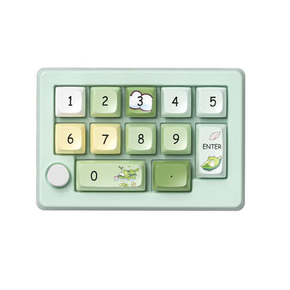 MKESPN W908 Wireless Tri-Mode Hot-Swappable Macro-Defined RGB Backlit Gaming Mechanical Keypad(Light Green) - Mini Keyboard by MKESPN | Online Shopping UK | buy2fix