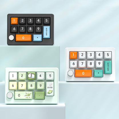 MKESPN W908 Wireless Tri-Mode Hot-Swappable Macro-Defined RGB Backlit Gaming Mechanical Keypad(White) - Mini Keyboard by MKESPN | Online Shopping UK | buy2fix