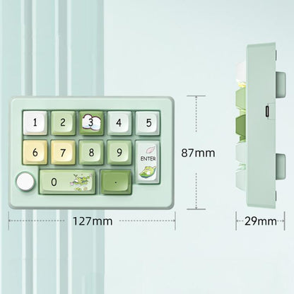 MKESPN W908 Wireless Tri-Mode Hot-Swappable Macro-Defined RGB Backlit Gaming Mechanical Keypad(White) - Mini Keyboard by MKESPN | Online Shopping UK | buy2fix