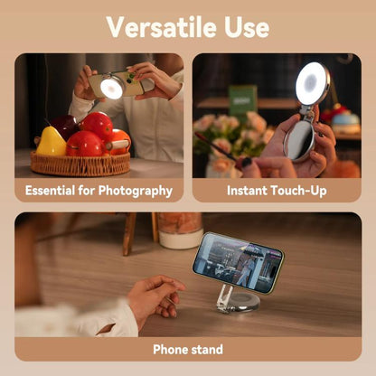 TELESIN S5-BGD-01 Mini Phone Magnetic Beauty Replacement Light Tri-color Temperature Portable Selfie Mirror Rotating Stretching Pocket Lamp - Selfie Light by TELESIN | Online Shopping UK | buy2fix