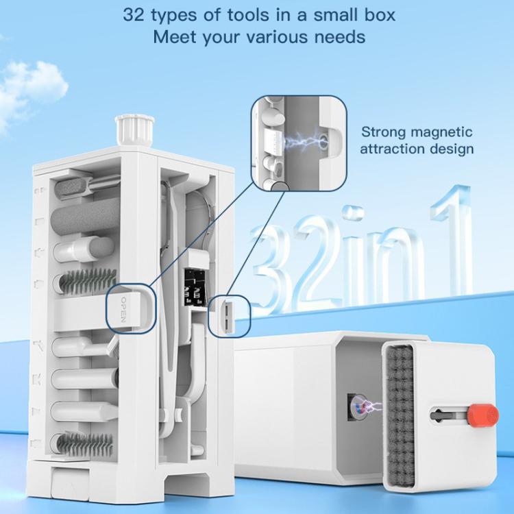 Q32 32 In 1 Multi-function Digital Cleaner Kit Headset Keyboard Screen Computer Cleaning Tools(White) - Other Accessories by buy2fix | Online Shopping UK | buy2fix