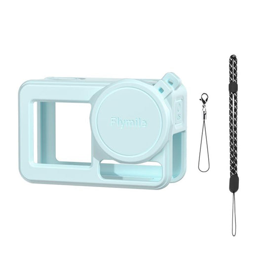 For DJI Osmo Action 3 / 4 / 5 Pro Flymile Silicone Cover Sport Camera Lens Drop Cases(Blue) - Case & Bags by Flymile | Online Shopping UK | buy2fix