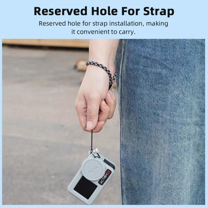 For DJI Osmo Action 3 / 4 / 5 Pro Flymile Silicone Cover Sport Camera Lens Drop Cases(Blue) - Case & Bags by Flymile | Online Shopping UK | buy2fix