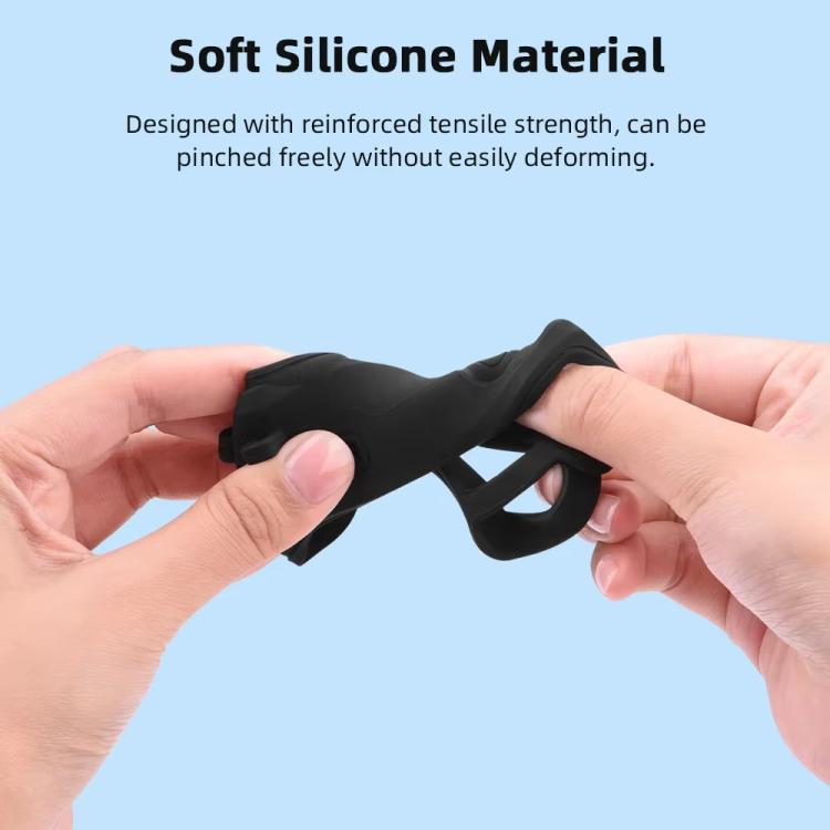 For DJI Osmo Action 3 / 4 / 5 Pro Flymile Silicone Cover Sport Camera Lens Drop Cases(Black) - Case & Bags by Flymile | Online Shopping UK | buy2fix