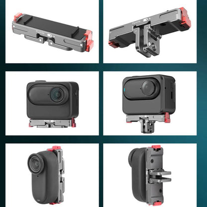 For Insta360 GO 3 / 3S Flymile Magnetic Metal Quick Release Base Sports Camera Adapter Bracket(Tarnish) - Mount & Holder by Flymile | Online Shopping UK | buy2fix