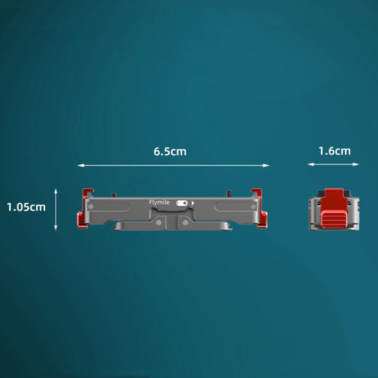 For Insta360 GO 3 / 3S Flymile Magnetic Metal Quick Release Base Sports Camera Adapter Bracket(Tarnish) - Mount & Holder by Flymile | Online Shopping UK | buy2fix