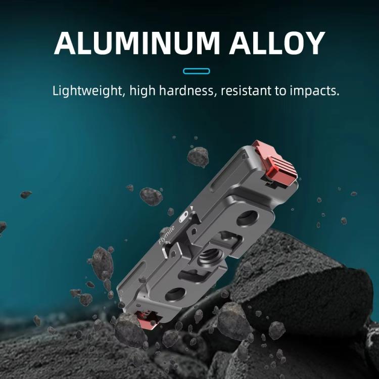 For Insta360 GO 3 / 3S Flymile Magnetic Metal Quick Release Base Sports Camera Adapter Bracket(Tarnish) - Mount & Holder by Flymile | Online Shopping UK | buy2fix