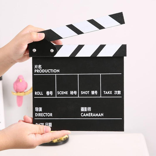 Wooden Director Board Shooting Video Movie City Scene Record Board Photography Props, Style: Large P Black - Wooden Props by buy2fix | Online Shopping UK | buy2fix
