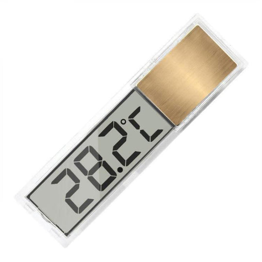 LK-50 Digital Wireless Aquarium Thermometer External LCD Transparent Electronic Water Temperature Meter(Gold)