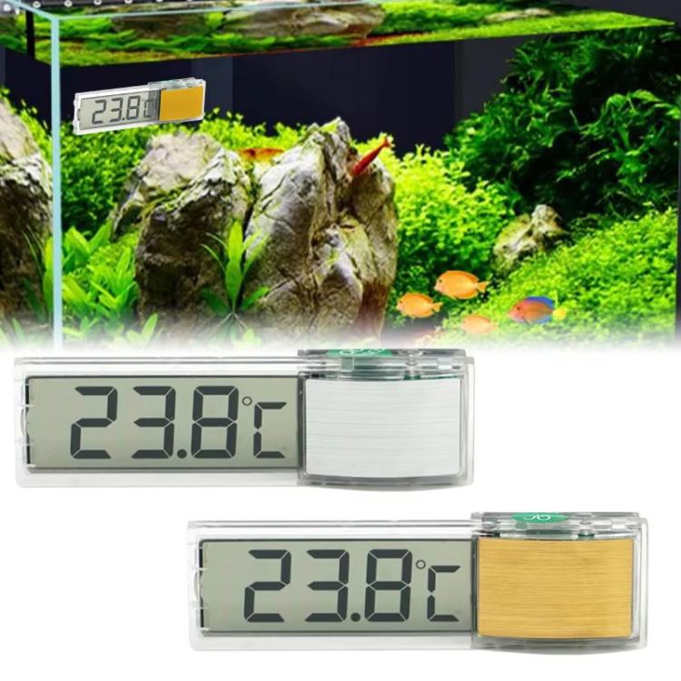 LK-50 Digital Wireless Aquarium Thermometer External LCD Transparent Electronic Water Temperature Meter(Gold) - Thermometer by buy2fix | Online Shopping UK | buy2fix