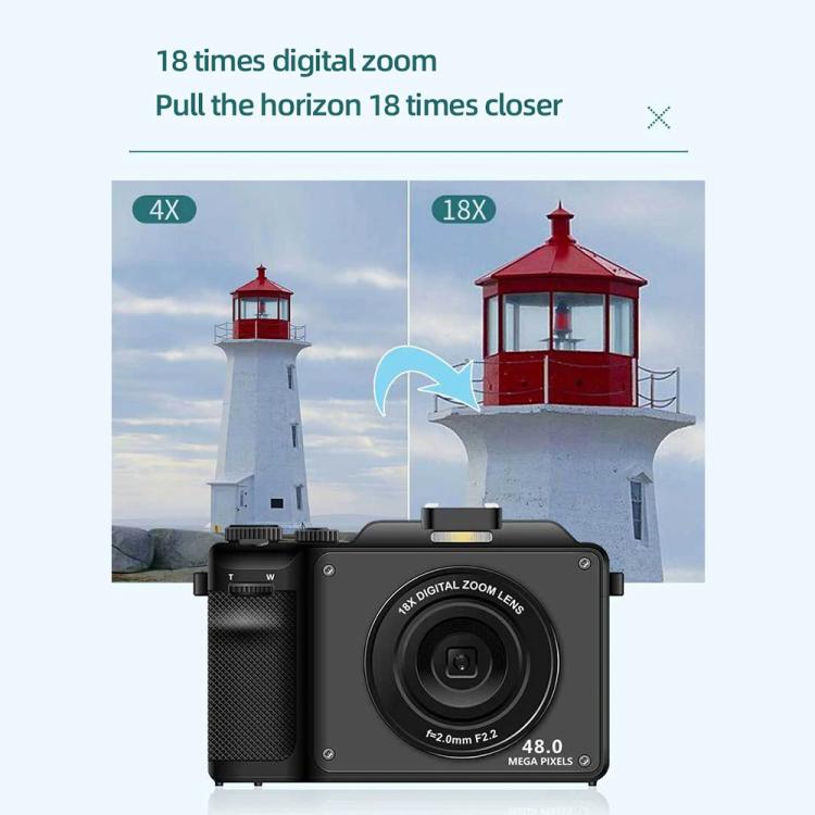 FSD-X9 3.0-Inch 4K HD 18X Zoom Selfie WIFI Electronic Image Stabilization Digital Camera(Black) - Children Cameras by buy2fix | Online Shopping UK | buy2fix