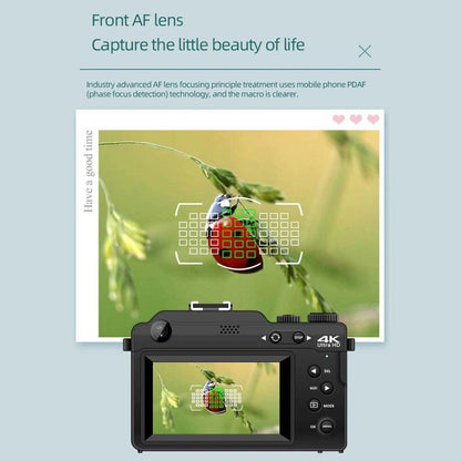 FSD-X9 3.0-Inch 4K HD 18X Zoom Selfie WIFI Electronic Image Stabilization Digital Camera(Black) - Children Cameras by buy2fix | Online Shopping UK | buy2fix