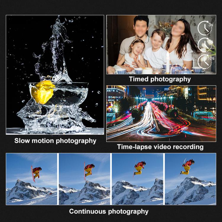 FSD-W5 4-Inch Touch Screen WiFi Transmission 4K HD Digital Camera Student Photo SLR(Black) - Children Cameras by buy2fix | Online Shopping UK | buy2fix