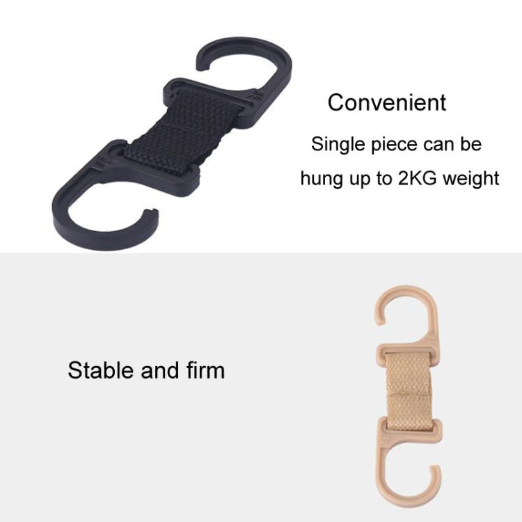 4pcs / Set Car Seatback Headrest Hooks Hidden Anti-Knock Car Rear Seat Organizer Hangers(Black) - Auto Fastener & Clips by buy2fix | Online Shopping UK | buy2fix