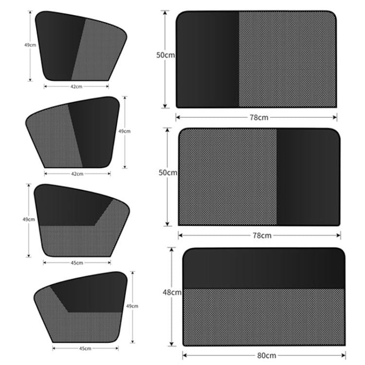 Universal Magnetic Car Sunshade Double Splicing Design Breathable Car Curtains, Style: Vertical Splicing Right Rear - Sound & Heat Insulation Cotton by buy2fix | Online Shopping UK | buy2fix