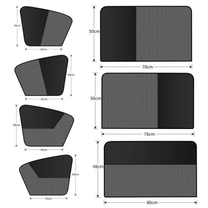 Universal Magnetic Car Sunshade Double Splicing Design Breathable Car Curtains, Style: Vertical Splicing Right Rear - Sound & Heat Insulation Cotton by buy2fix | Online Shopping UK | buy2fix