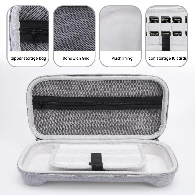 For Nintendo Switch 2 Game Console Storage Bag EVA Fabric Handbag(Silver Gray) - Bags by buy2fix | Online Shopping UK | buy2fix