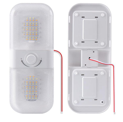 12-24V RV Light 120 LEDs 3-Color Temperature Rotary Button Dimming Roof Light FC01 - Dome Lights by buy2fix | Online Shopping UK | buy2fix