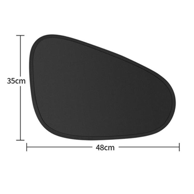 1pair Car Quick Installation Static Film Adsorption Opaque Window Sunshade, Style: Front(Black) - Window Foils & Solar Protection by buy2fix | Online Shopping UK | buy2fix