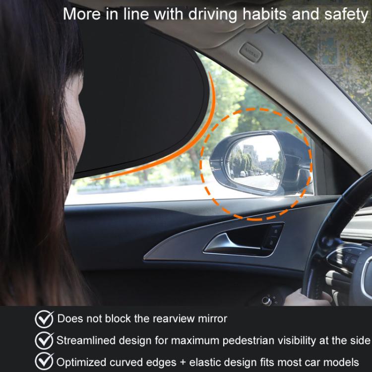 1pair Car Quick Installation Static Film Adsorption Opaque Window Sunshade, Style: Front(Black) - Window Foils & Solar Protection by buy2fix | Online Shopping UK | buy2fix