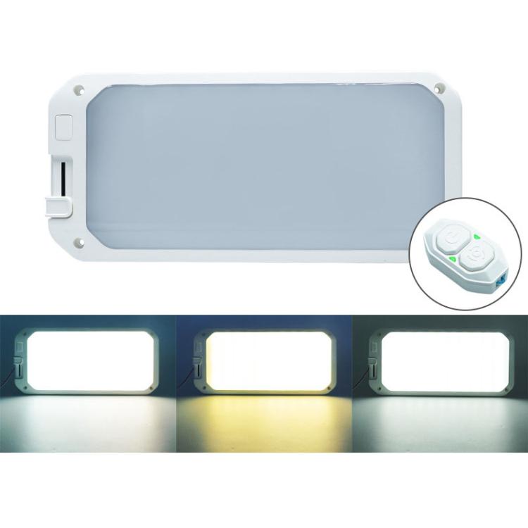 12-30V RV Light 198 LEDs 3-Color Temperature Dimmable Roof Light, Color: Yellow White Light With Remote - Dome Lights by buy2fix | Online Shopping UK | buy2fix