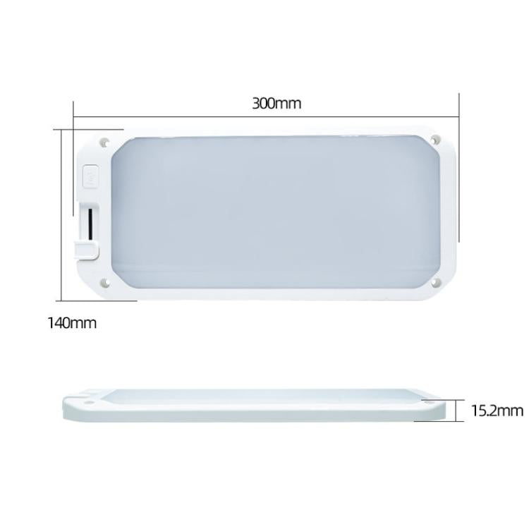 12-30V RV Light 198 LEDs 3-Color Temperature Dimmable Roof Light, Color: Yellow White Light With Remote - Dome Lights by buy2fix | Online Shopping UK | buy2fix