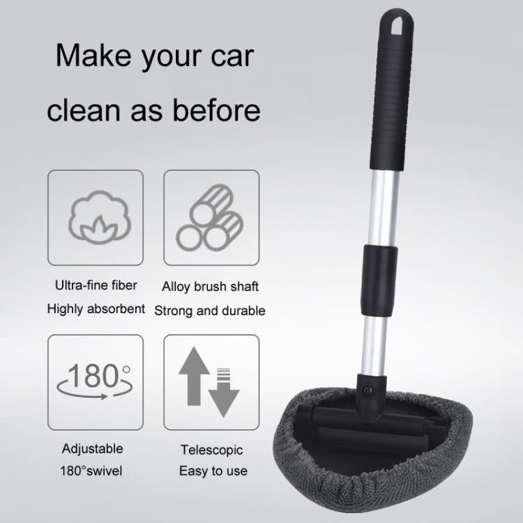 DM-130 Car Windshield Cleaning Wipe Aluminum Retractable Car Wash Window Brush - Car washing supplies by buy2fix | Online Shopping UK | buy2fix
