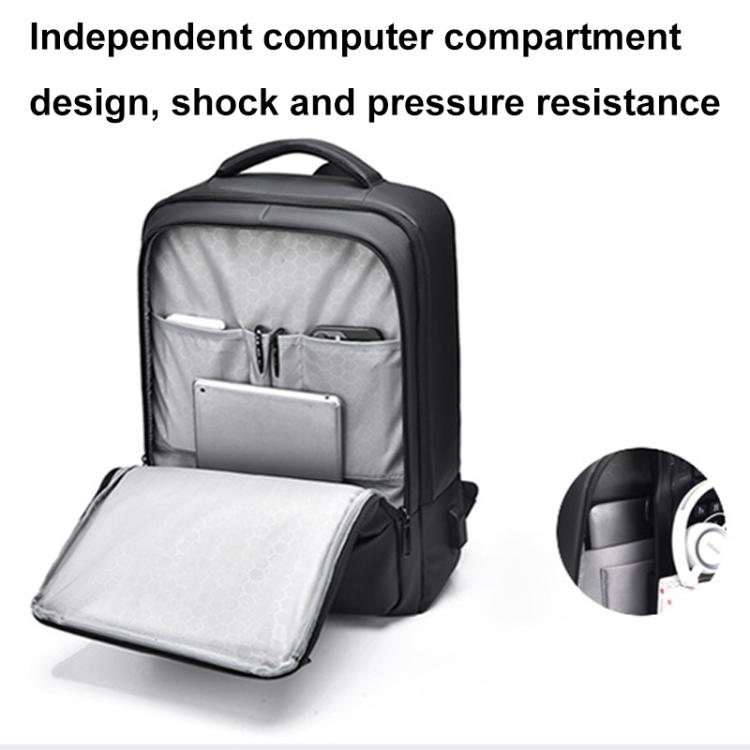 OUMANTU 2103 Large Capacity Multi-Compartment Waterproof Laptop Backpack With USB Port(Gray) - Backpack by OUMANTU | Online Shopping UK | buy2fix