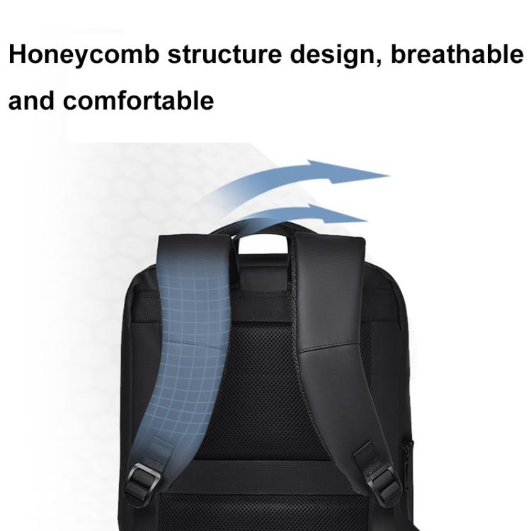 OUMANTU 2103 Large Capacity Multi-Compartment Waterproof Laptop Backpack With USB Port(Gray) - Backpack by OUMANTU | Online Shopping UK | buy2fix