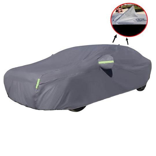 Hatchback Car EVA Plus Velvet Thickened Heat Insulation Sunshade With Shark Fin, Size: L+ 4.4x1.75x1.65m