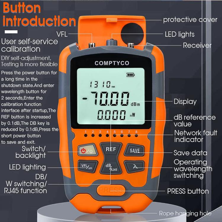 4 In 1 Mini Optical Power Meter Red Light Integrated Machine Portable Power Test Equipment, Model: M70 1mw - Fiber Optic Test Pen by buy2fix | Online Shopping UK | buy2fix