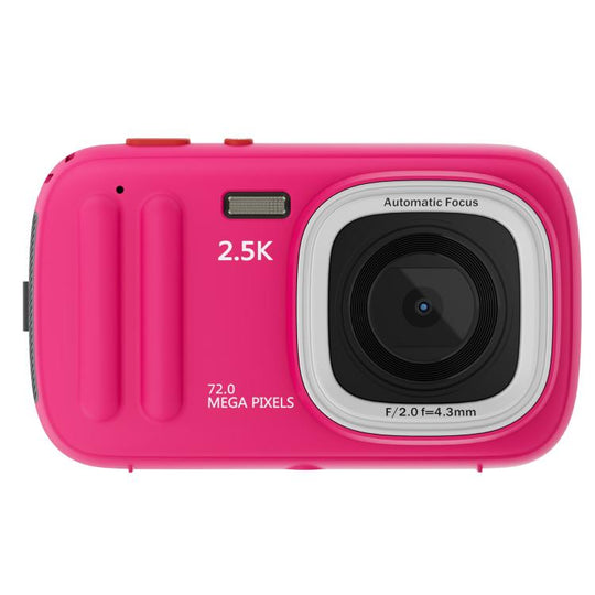 72 MP HD Digital Camera 2.4 Inch MP3 Listening Photo Video 16x Zoom DV(Rose Red)