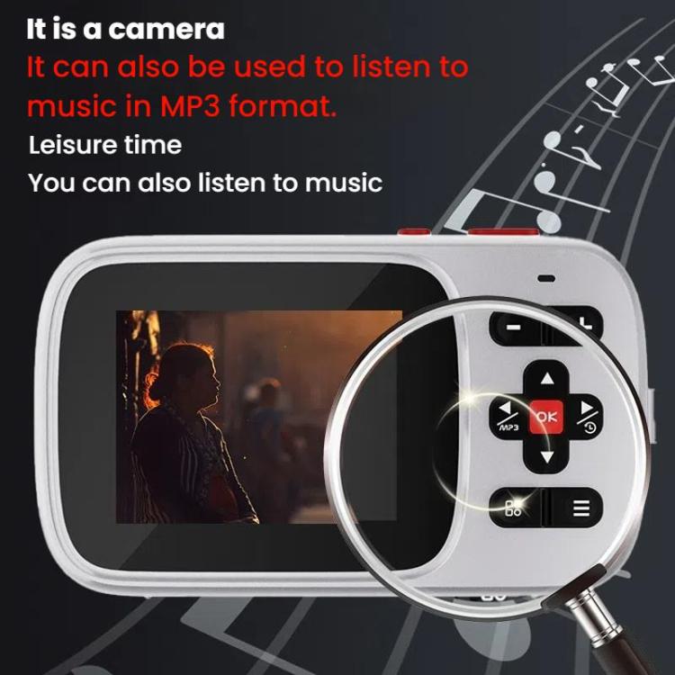 72 MP HD Digital Camera 2.4 Inch MP3 Listening Photo Video 16x Zoom DV(Black) - Video Cameras by buy2fix | Online Shopping UK | buy2fix