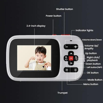 72 MP HD Digital Camera 2.4 Inch MP3 Listening Photo Video 16x Zoom DV(Rose Red) - Video Cameras by buy2fix | Online Shopping UK | buy2fix