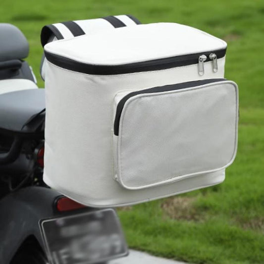 Electrical Motorcycle Waterproof Rear Backrest Hanging Bag Large Capacity Helmet Storage Bag(White) - Bags & Luggages by buy2fix | Online Shopping UK | buy2fix