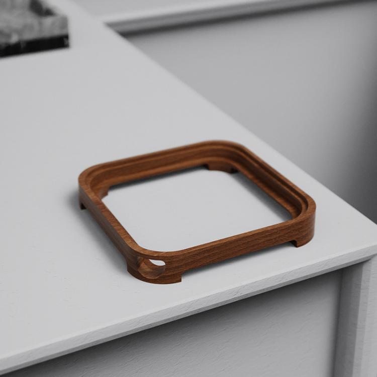 For MAC Mini M4 Wooden Desktop Host Bracket Base Heat Dissipation Rack, Spec: Walnut - MINI PC Accessories & Gadgets by buy2fix | Online Shopping UK | buy2fix