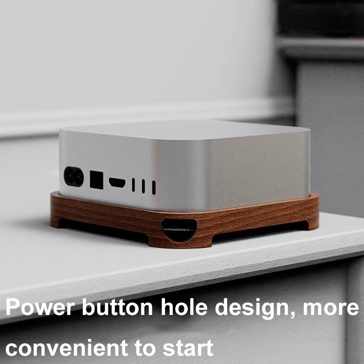 For MAC Mini M4 Wooden Desktop Host Bracket Base Heat Dissipation Rack, Spec: Walnut - MINI PC Accessories & Gadgets by buy2fix | Online Shopping UK | buy2fix