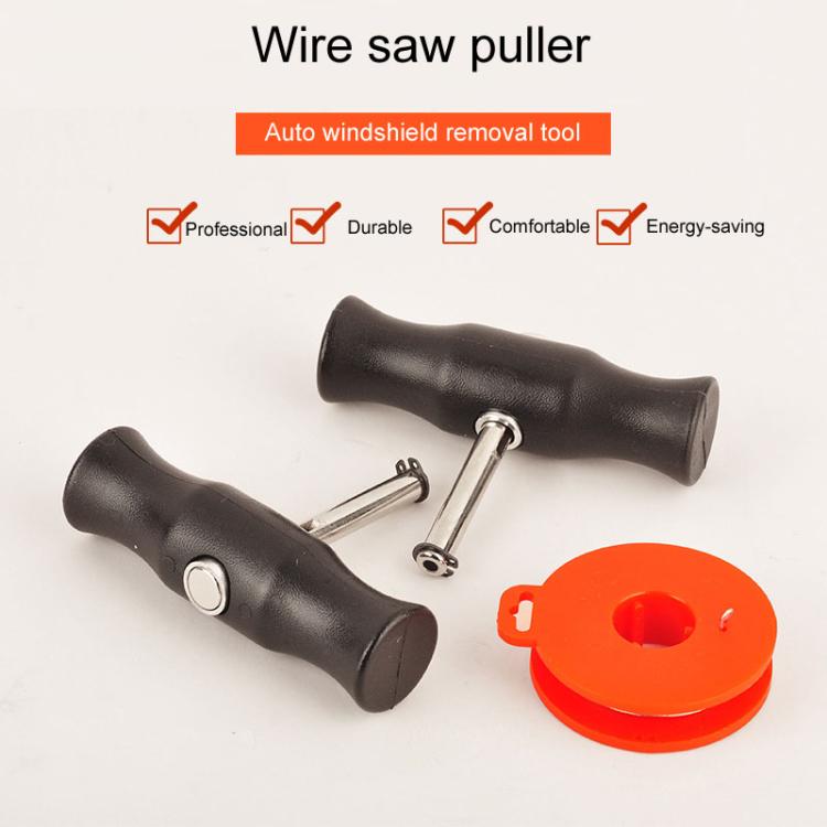Wire Saw Windshield Removal Tool Hand-Pulled Wire Cable Puller(Wire Saw Puller) - Hand Tool Sets by buy2fix | Online Shopping UK | buy2fix